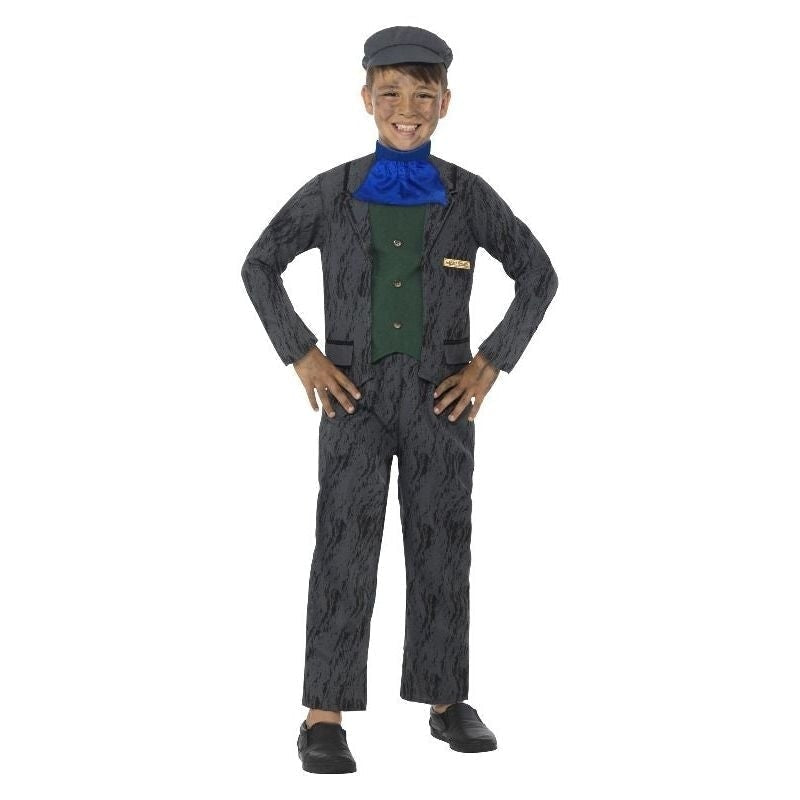 Horrible Histories Miner Costume Kids Grey 4