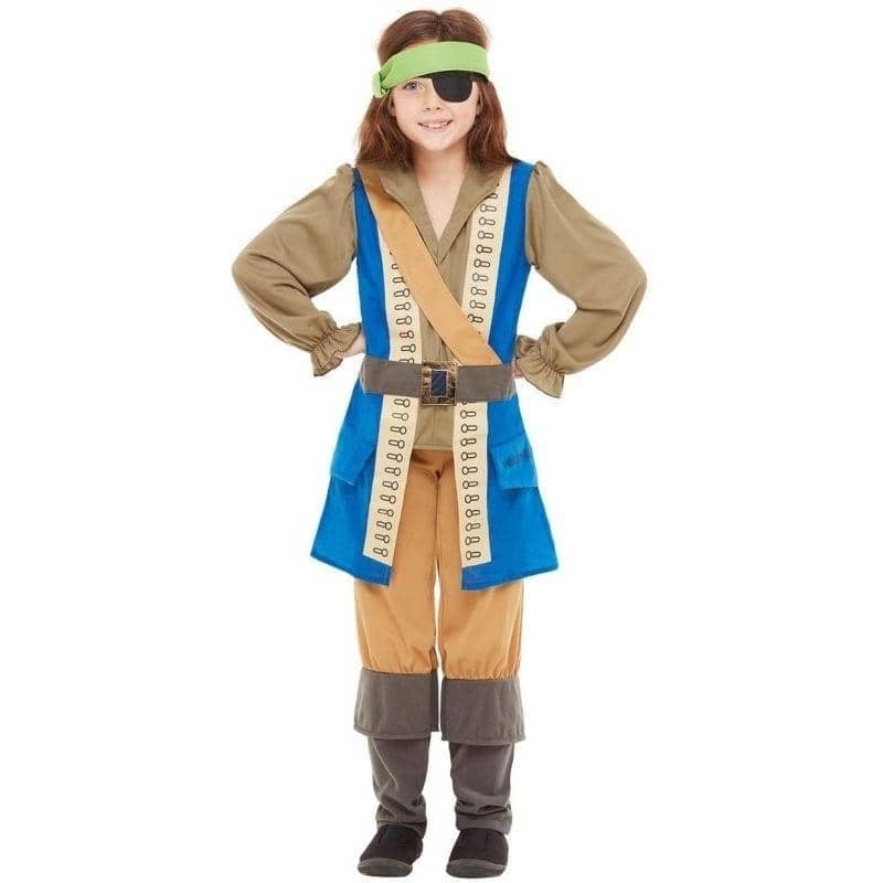 Horrible Histories Pirate Captain Costume Child Blue 1