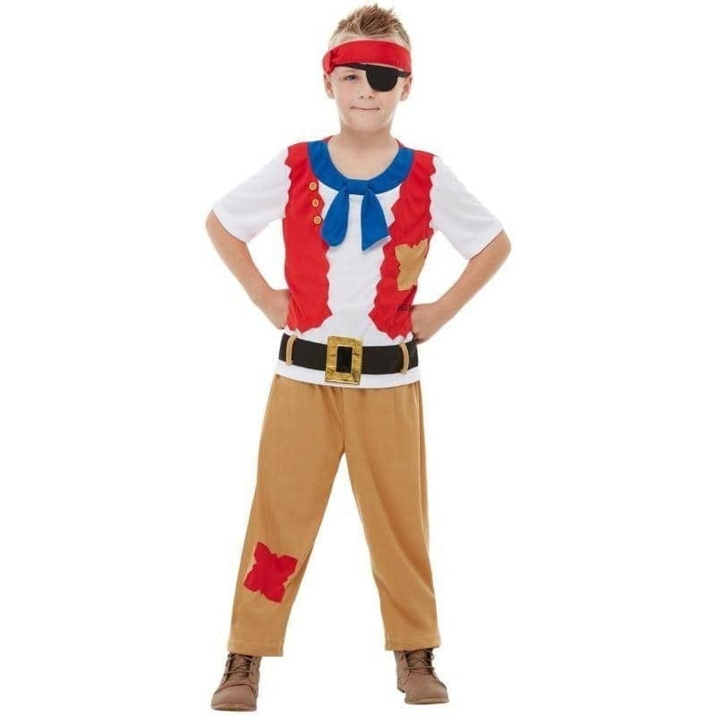 Horrible Histories Pirate Crew Costume Child Red 1