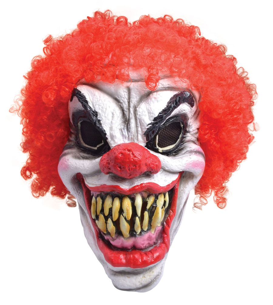 Horror Clown + Red Hair Rubber Mask_1