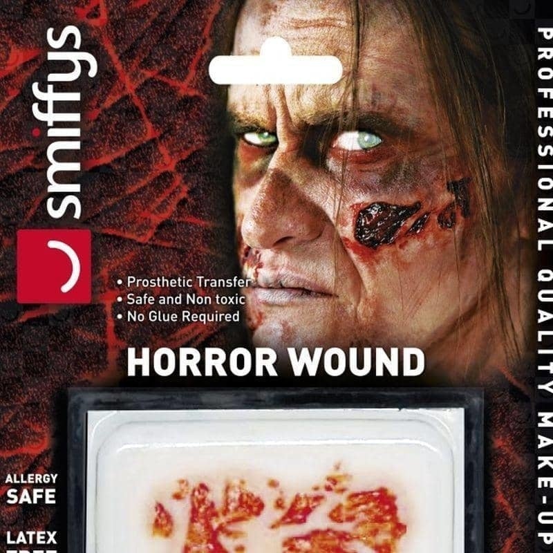 Horror Wound Transfer Zombie Rot Adult Red 1