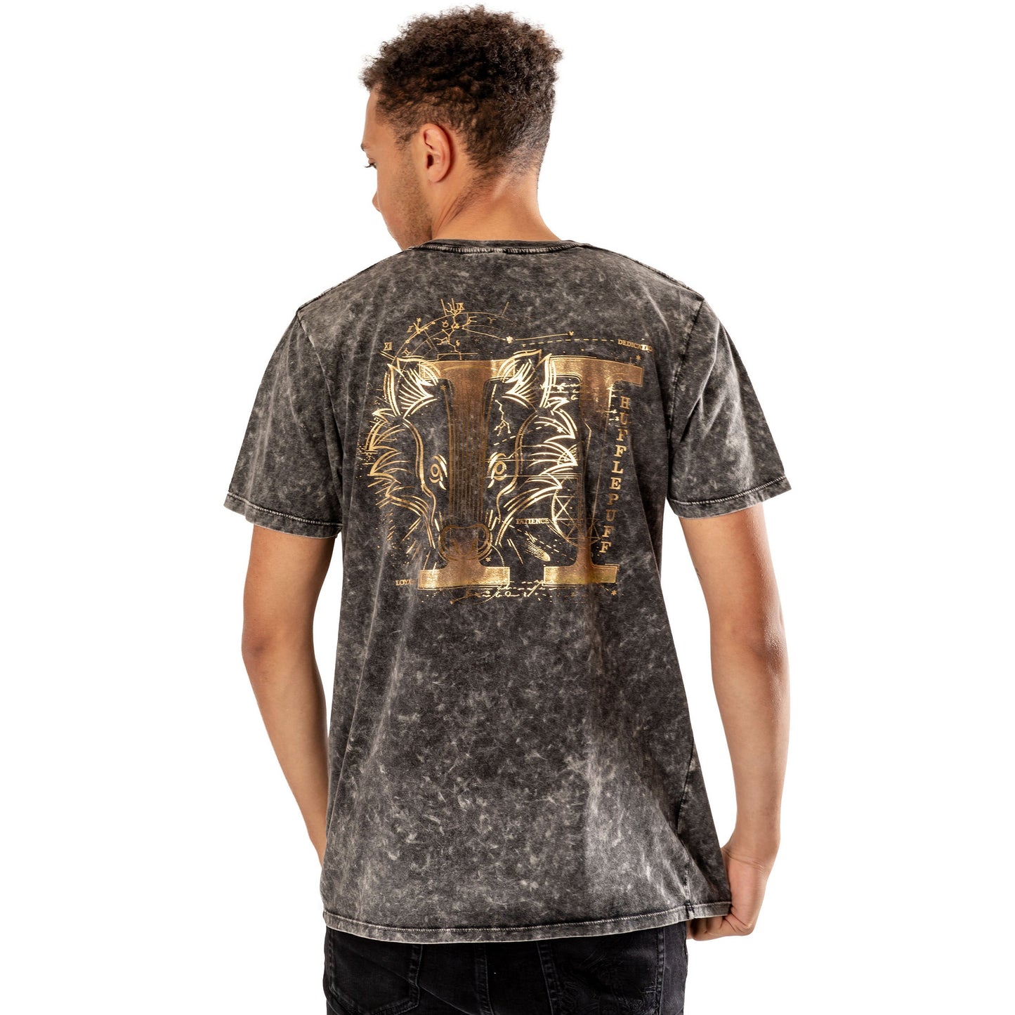 Hufflepuff Acid Wash Harry Potter Unisex T-Shirt Adult 2