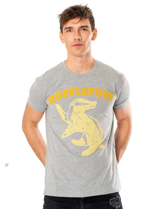 Hufflepuff University Grey Reverse Harry Potter Unisex Large Adult 1
