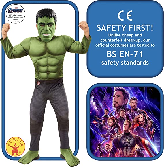 Hulk Deluxe Child Costume Avengers Endgame 3 rub-700686S MAD Fancy Dress