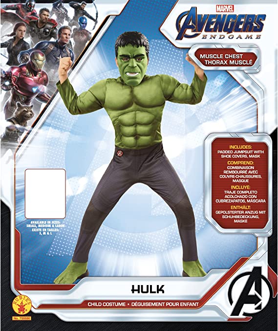 Hulk Deluxe Child Costume Avengers Endgame 5 MAD Fancy Dress