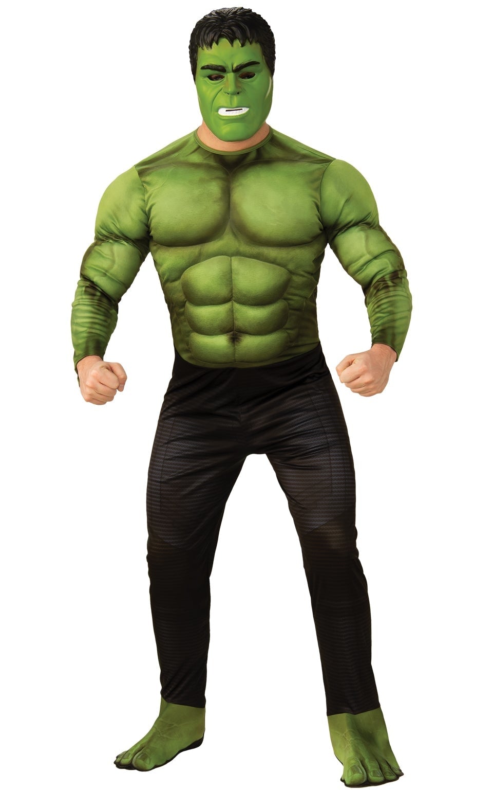 Hulk Costume Mens Muscle Padded and Mask 1