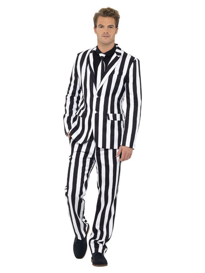 Humbug Striped Stand Out Suit Adult Black White 2