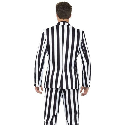 Humbug Striped Stand Out Suit Adult Black White 3