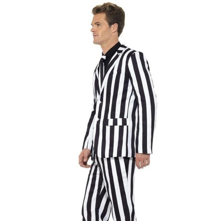 Humbug Striped Stand Out Suit Adult Black White_4