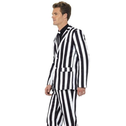 Humbug Striped Stand Out Suit Adult Black White 4