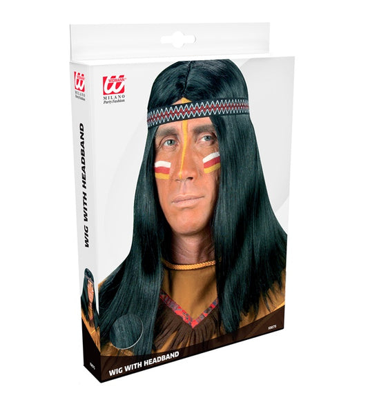 Indian Wig With Headband In Box -