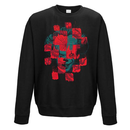 IT Clown Horror Collage Crewneck Sweatshirt Adult 1