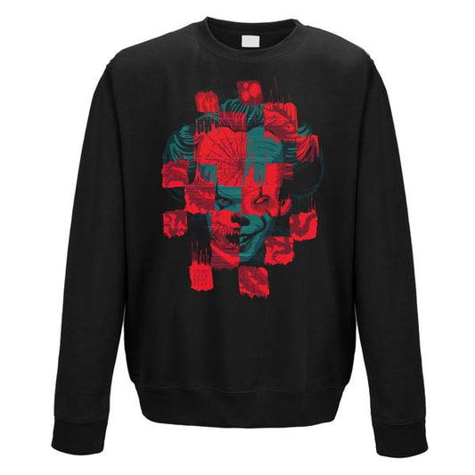 IT Clown Horror Collage Crewneck Sweatshirt Adult 1