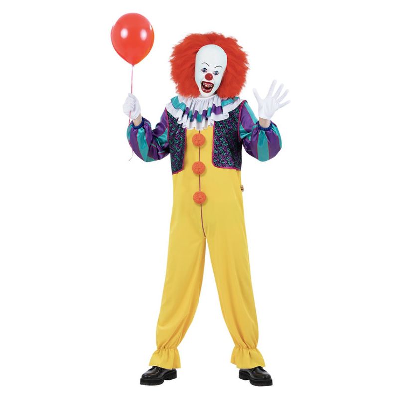 IT The Movie Pennywise Costume Adult Multi Coloured All In One 1