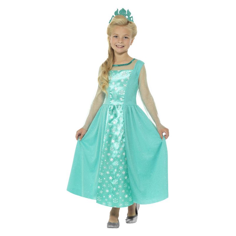 Ice Princess Girls Costume Blue Elsa Dress 1