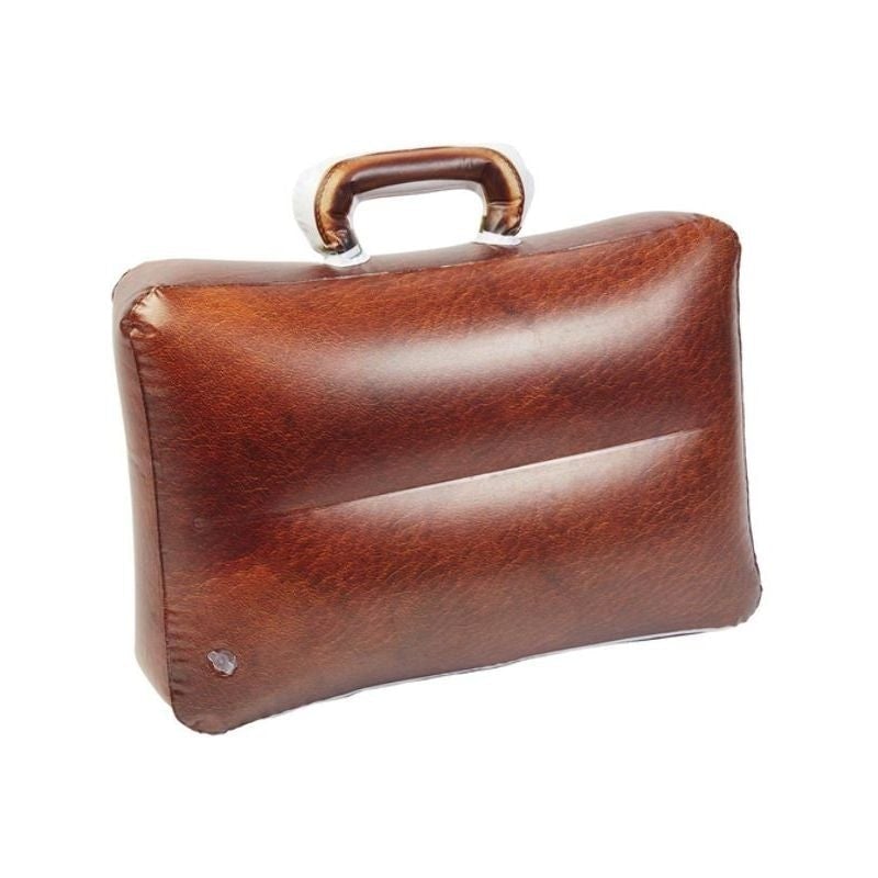 Inflatable Briefcase Light Tan Brown 32cm Buckle Detail and Handle 2