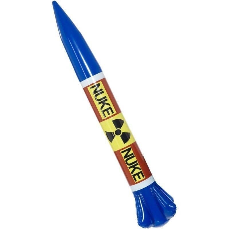 Inflatable Nuclear Missile Adult Multi Coloured 87cm by 13cm 1