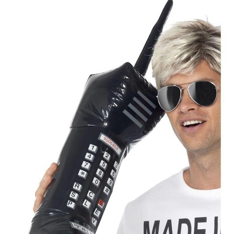 Inflatable Retro Mobile Phone Adult Black 76cm Costume Prop 2