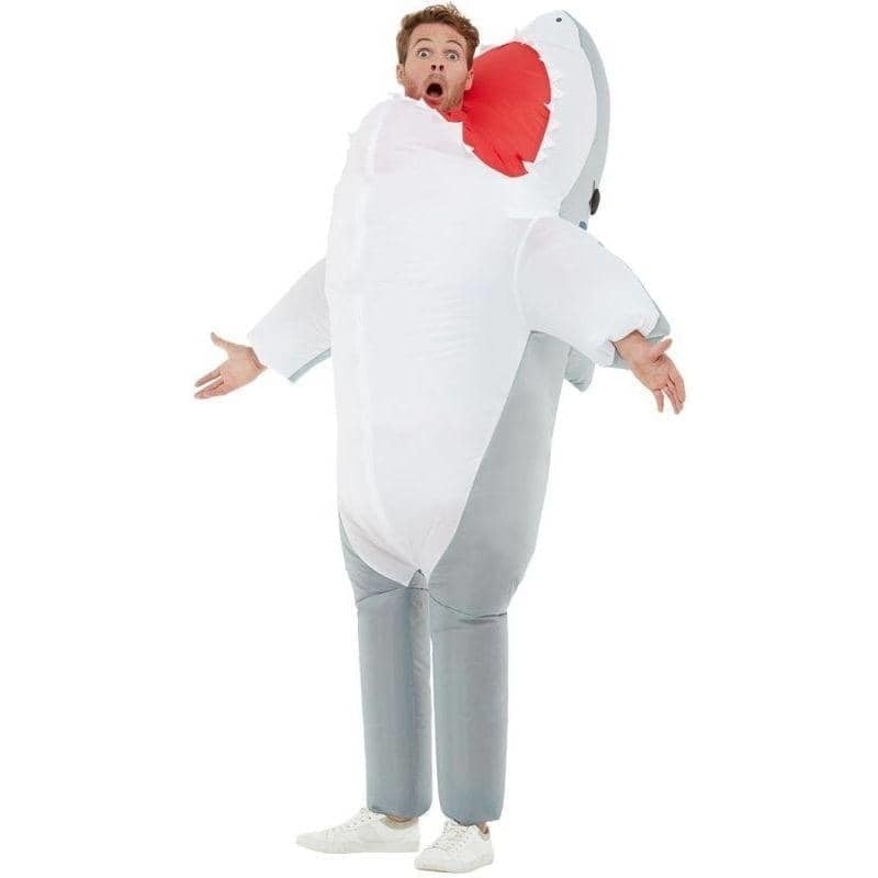 Inflatable Shark Attack Costume Adult Grey 1