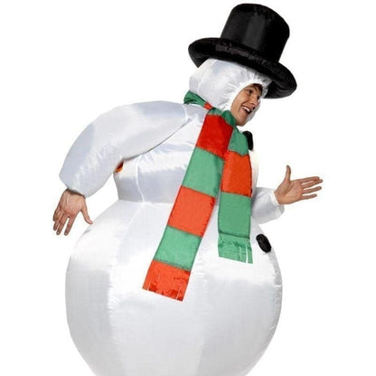 Inflatable Snowman Costume Adult White 3