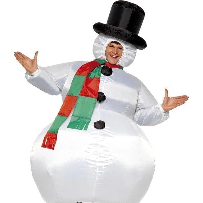 Inflatable Snowman Costume Adult White 1