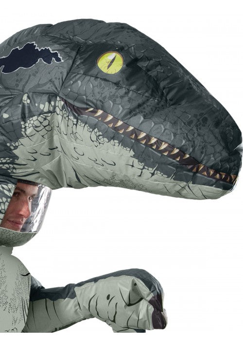 Inflatable Velociraptor Jurassic World Mens Dinosaur Costume 2