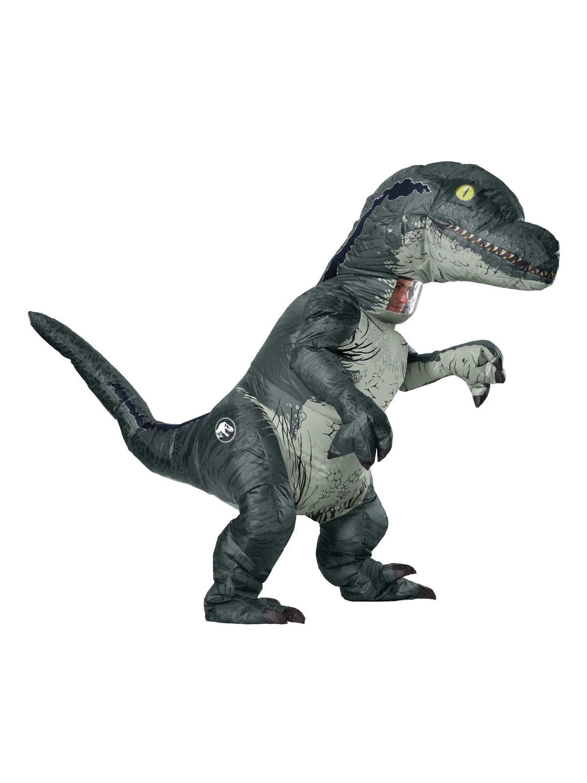 Inflatable Velociraptor Jurassic World Mens Dinosaur Costume 1
