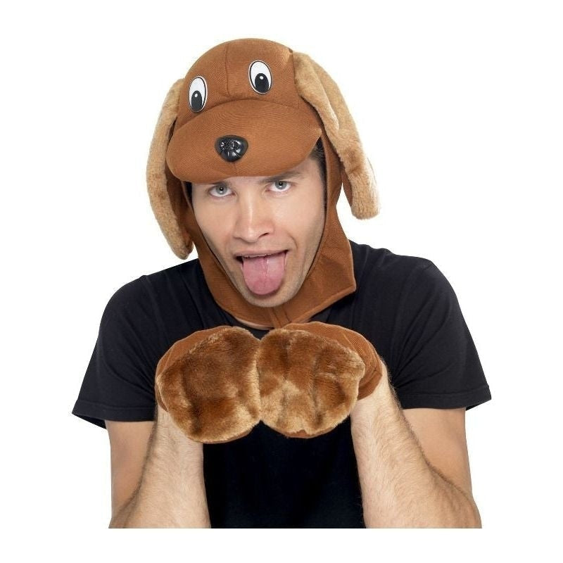 Instant Dog Kit Adult Brown Hood Gloves 2
