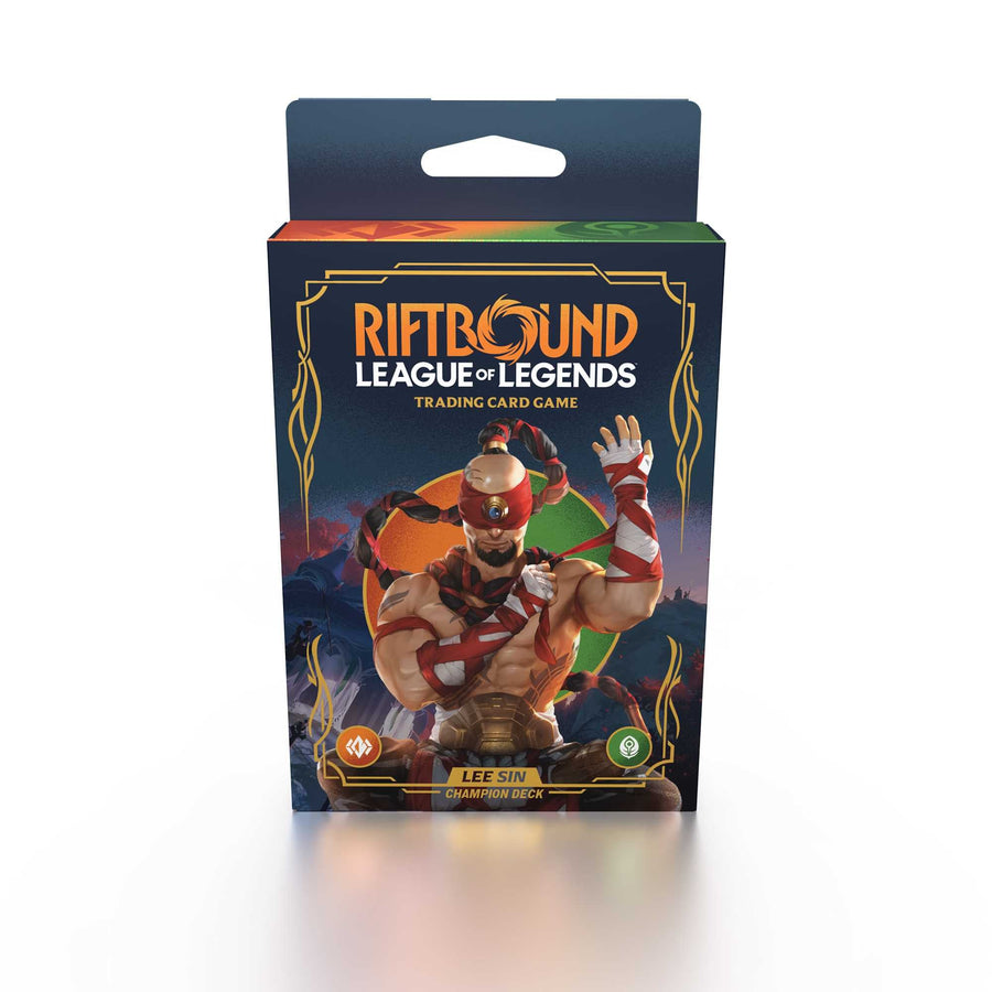Riftbound: League of Legends Trading Card Game - Set 1 -Origins Champion Deck - Lee Sin Display