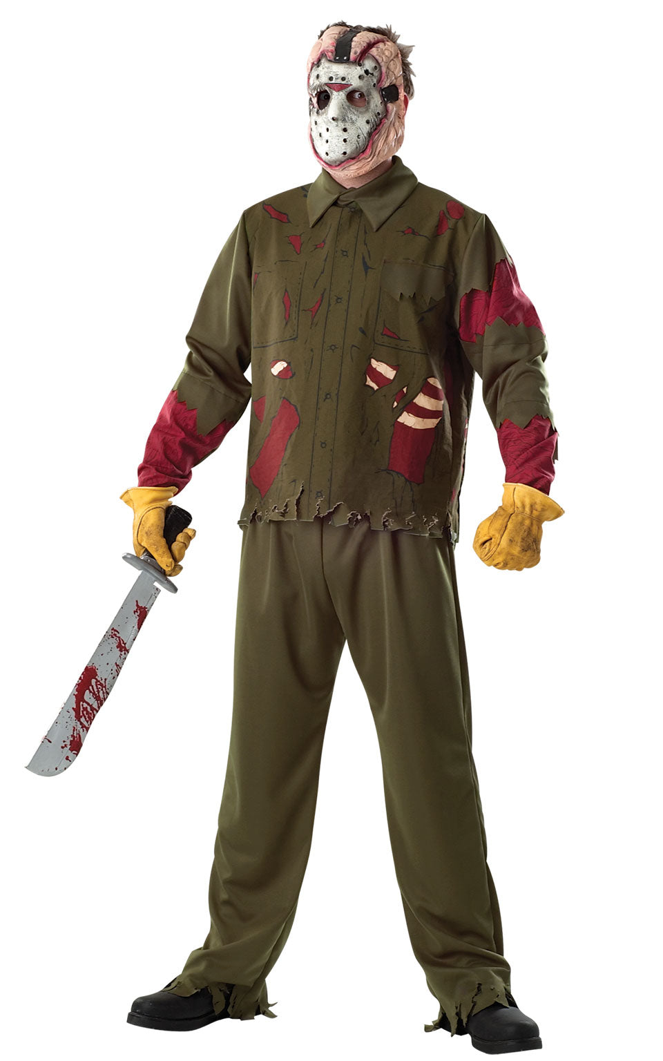 Jason Friday The 13th Deluxe Mens Brown Costume_1