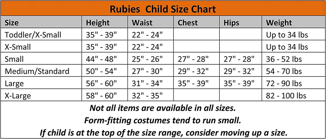 Size Chart Jawa Kids Costume Light Up Eye Hooded Robe Star Wars