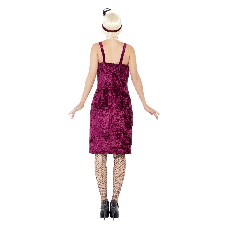 Jazz Flapper Costume Burgundy Adult 2