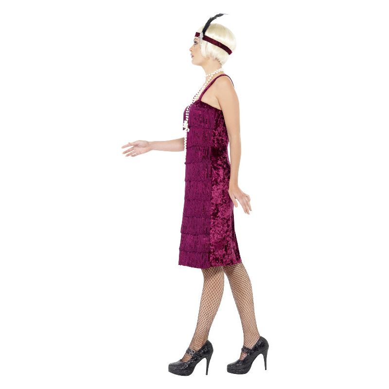 Jazz Flapper Costume Burgundy Adult 3