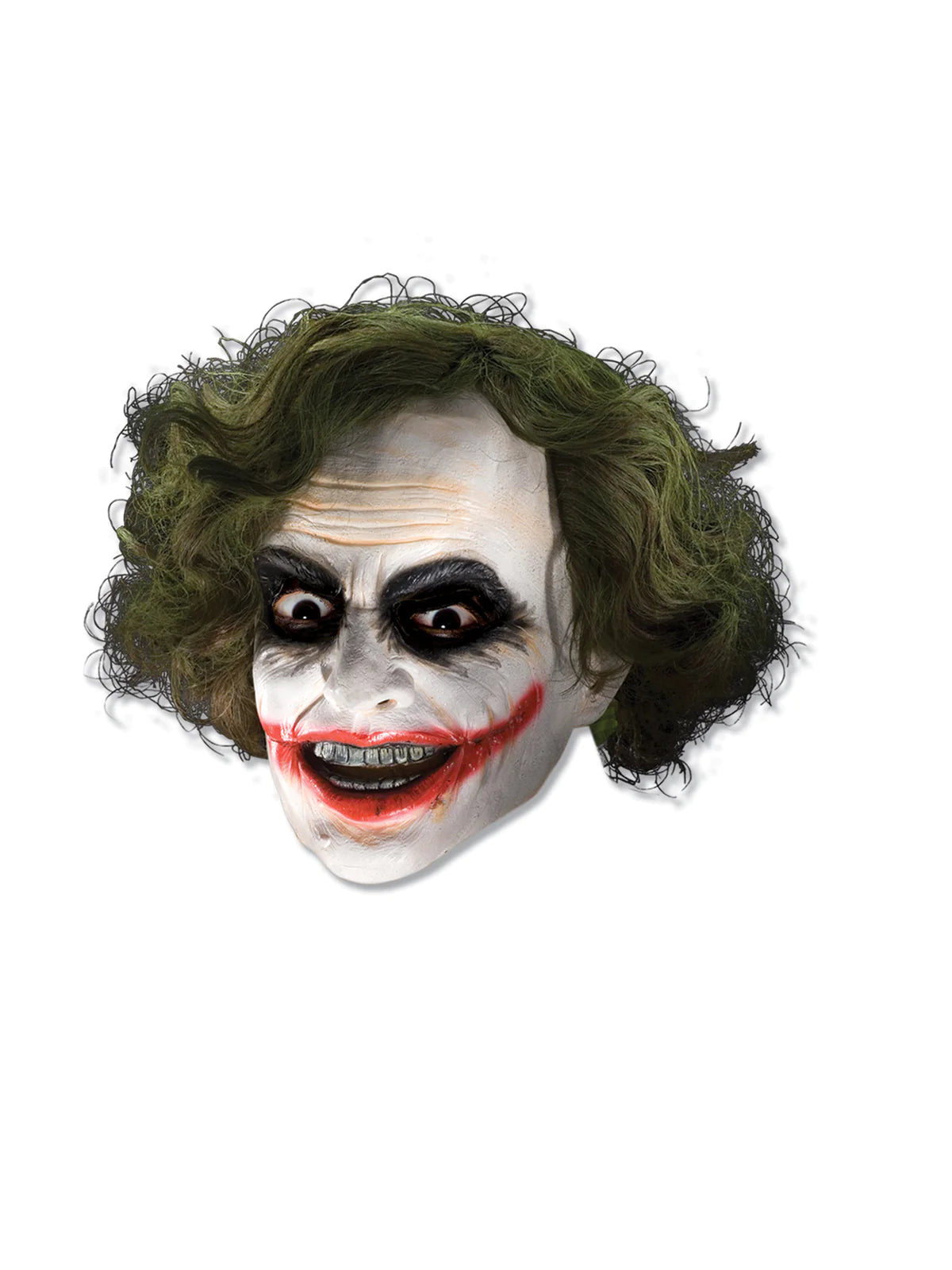 Joker 3/4 Vinyl Mask With Wig 1