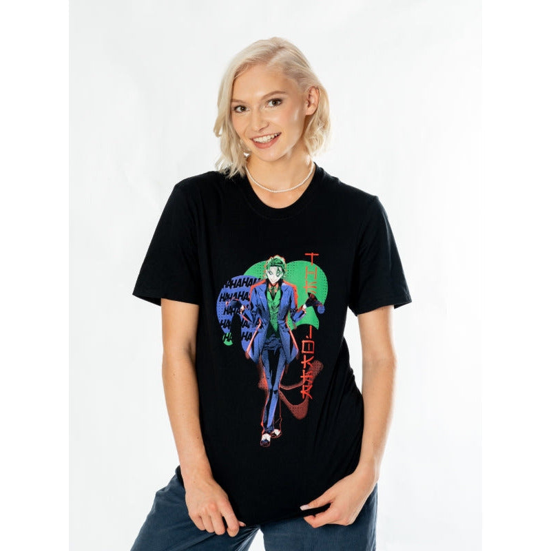 Joker Black Adult Anime Red Light T-Shirt DC 2