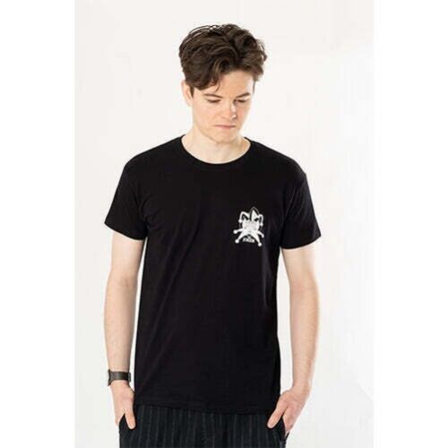 Joker Black Jester Front Back Logo T-Shirt DC Adult 1