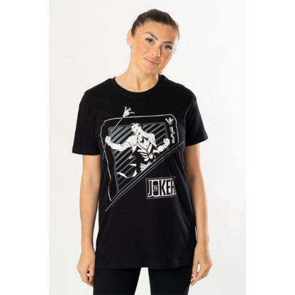 Joker Black Playing Card T-Shirt DC Adult 1
