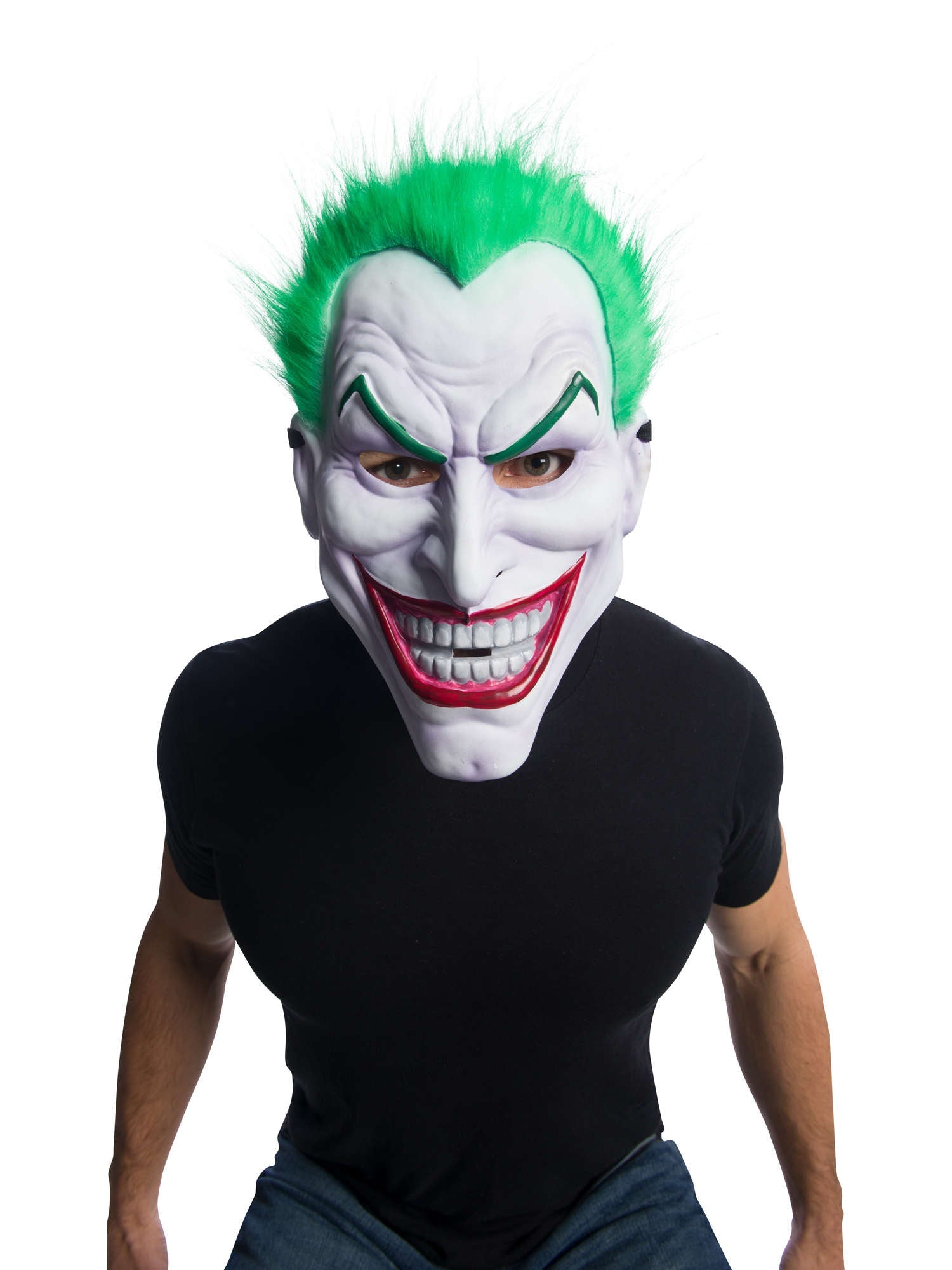 Joker Injection Mold Mask with Green Hair Batman Villan 2