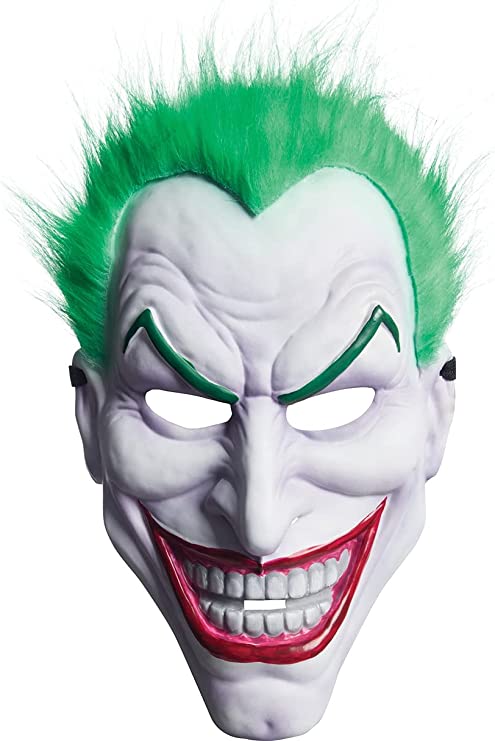 Joker Injection Mold Mask with Green Hair Batman Villan 3