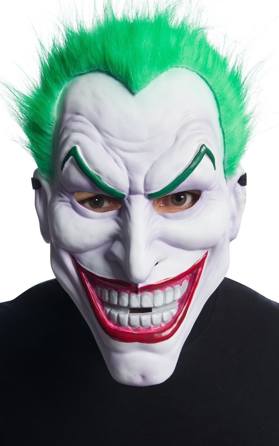 Joker Injection Mold Mask with Green Hair Batman Villan 1