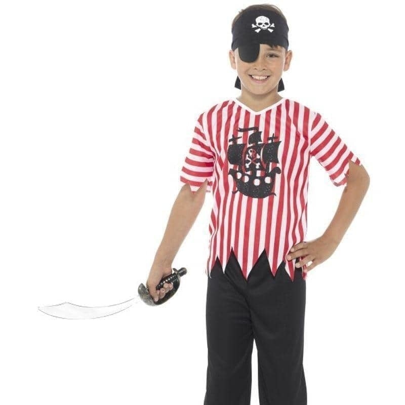 Jolly Pirate Boy Costume Kids Red Whte_1