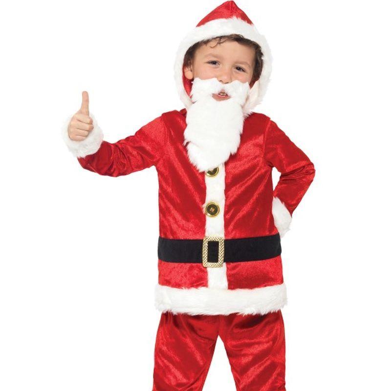 Jolly Santa Costume Kids Red White 1