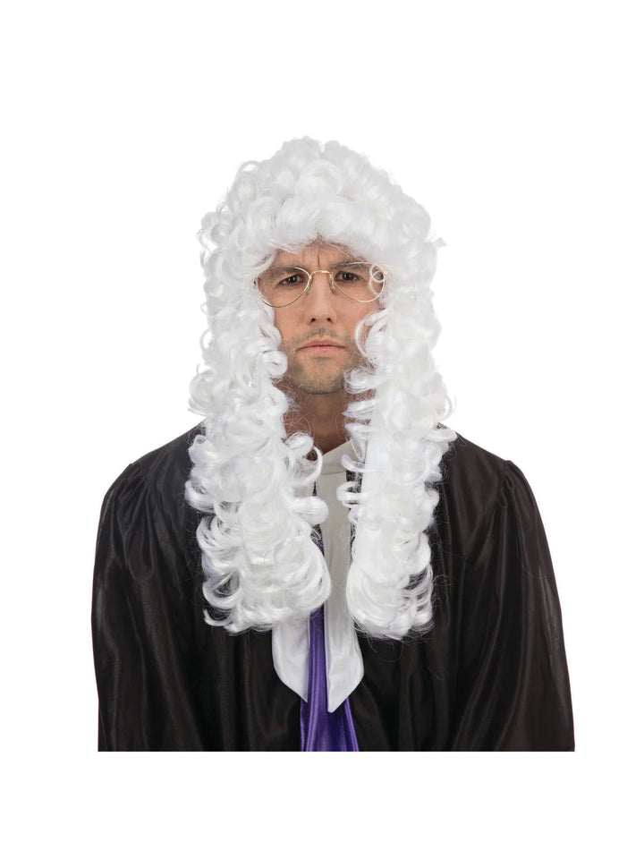 Judge Wig White Courtroom Hairpiece_2