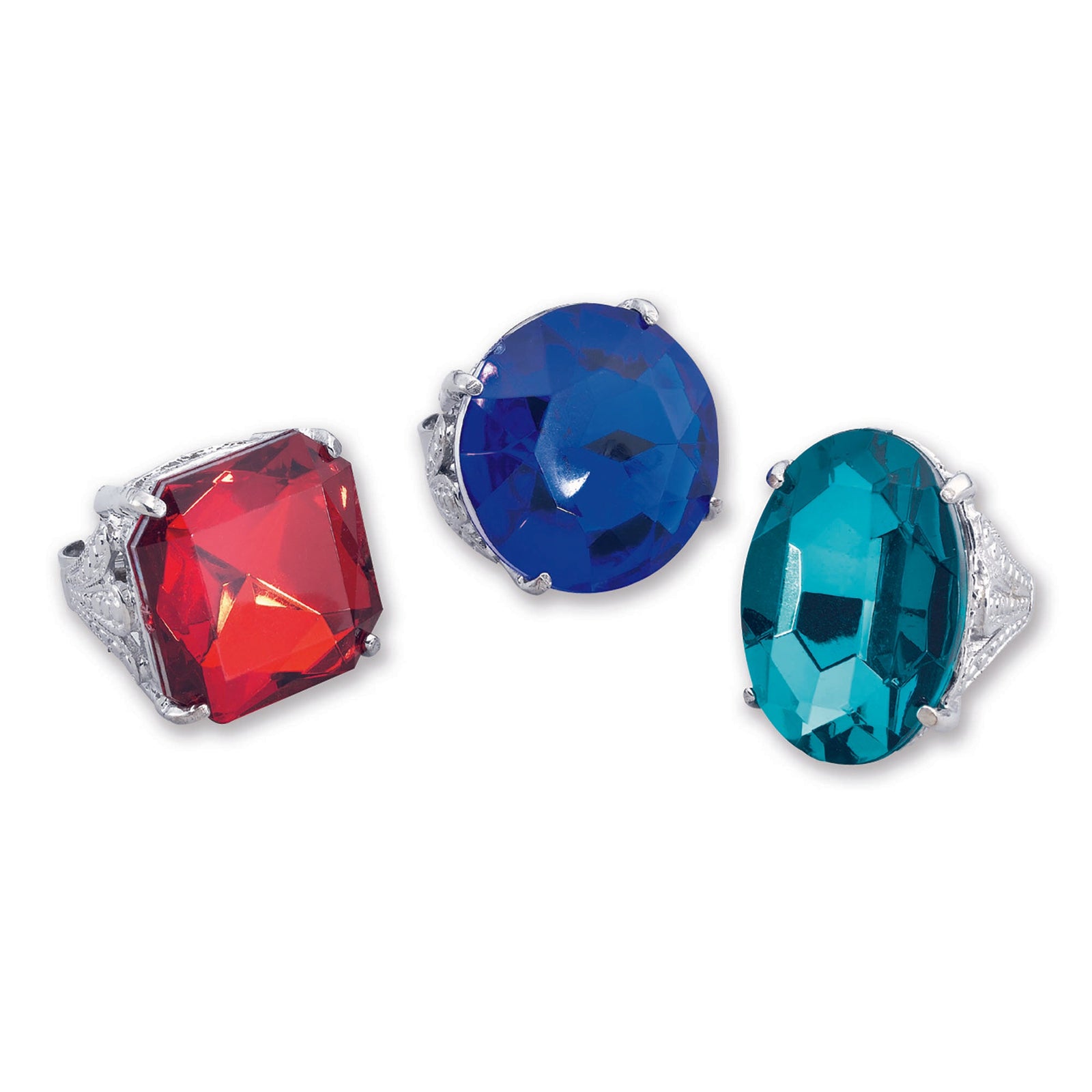 Jumbo Diamond Rings Costume Accessory Box 24 1