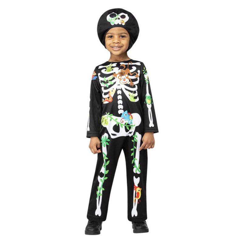 Jungle Skeleton Costume Child Multi_1 sm-56408S