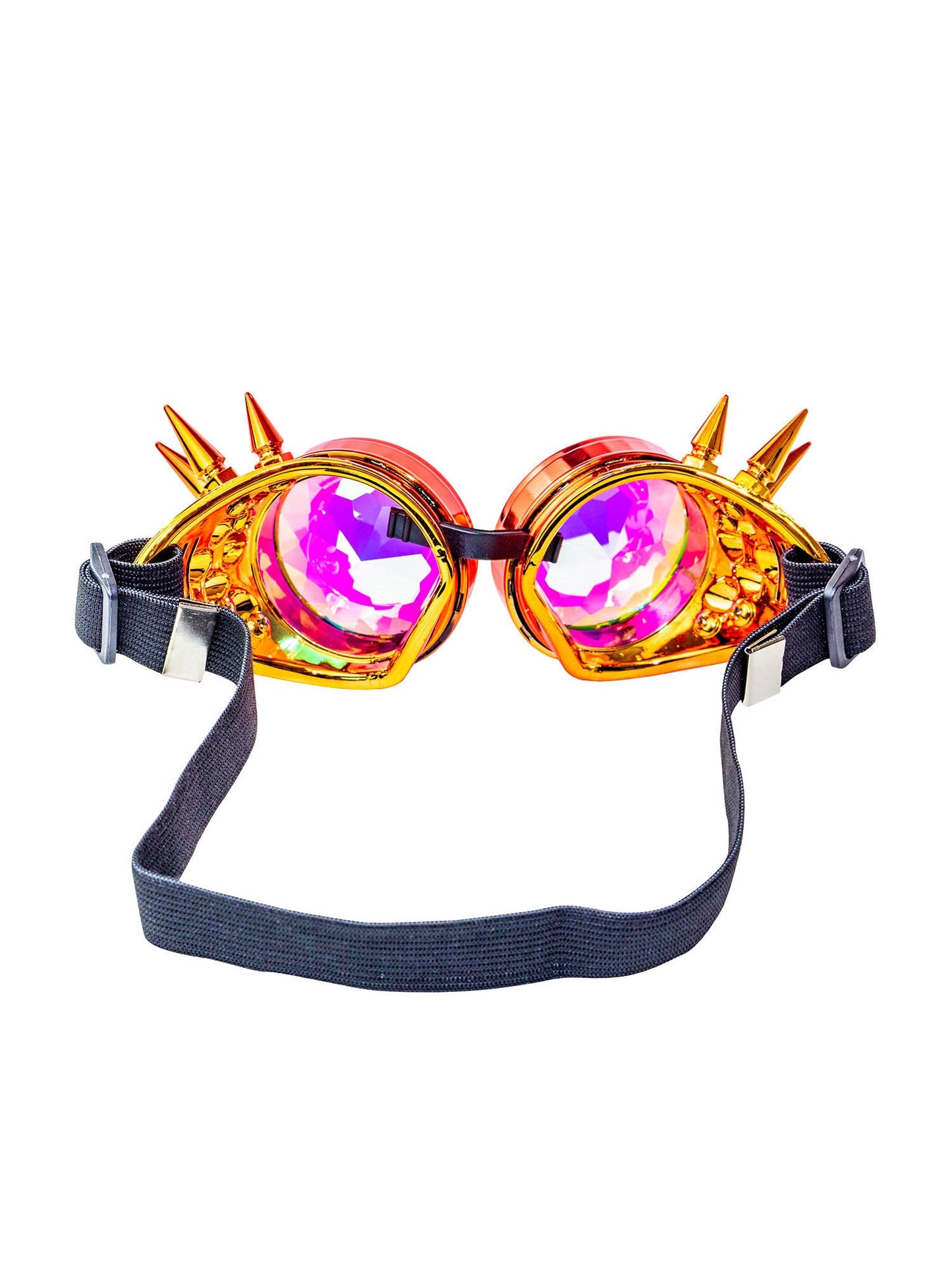 Kaleidoscope Goggles Red Orange Steampunk Glasses 2