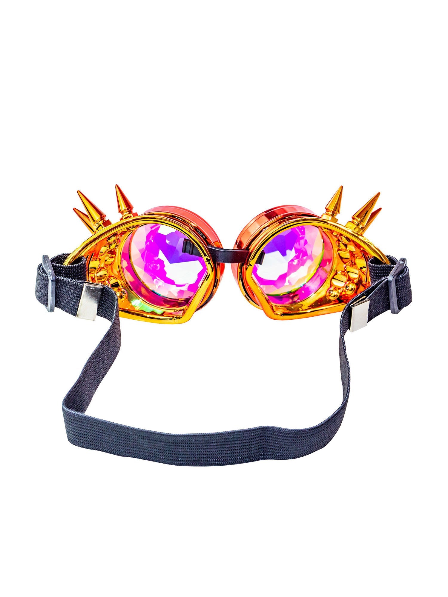 Kaleidoscope Goggles Red Orange Steampunk Glasses 2