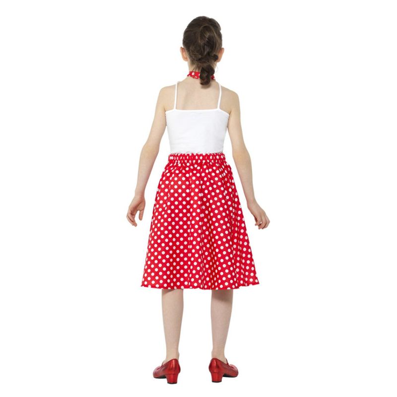 Kids 50s Polka Dot Skirt Red Child_3