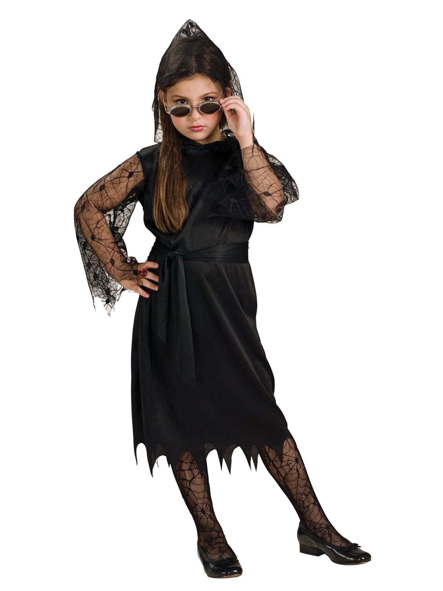 Kids Gothic Lace Vampiress Costume 1