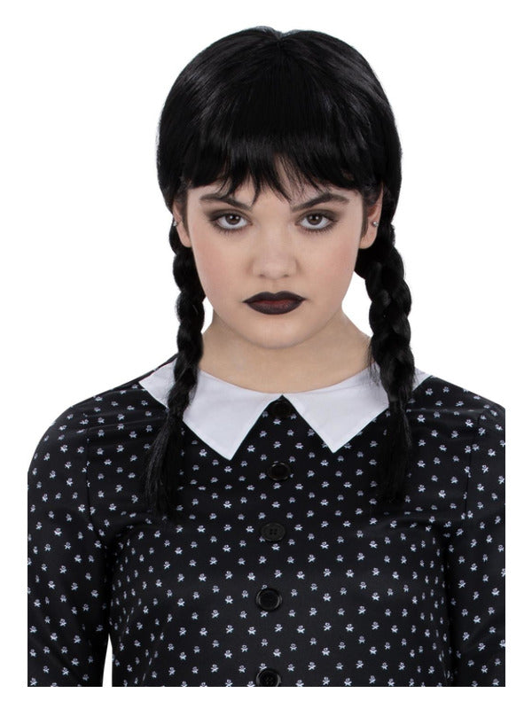 Kids Gothic School Girl Wig 1